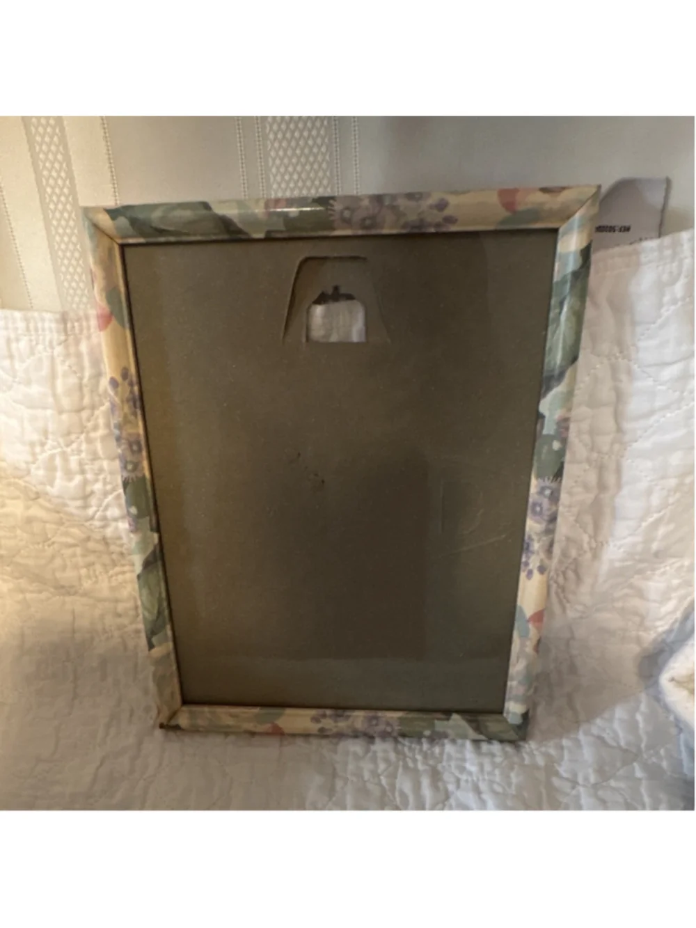 Metal Floral Multicolor Rectangle 10x12 Photo Frame Clear Glass Glossy Hanging